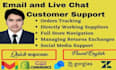 provide customer service with email support and live chat for your business