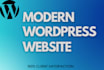 build a clean and modern wordpress website