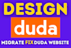 design duda website or transfer, migrate duda website