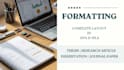 format thesis or dissertation in apa or mla within 24 hours