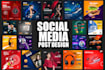 design social media post instagram post facebook ads