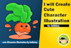 create cute character illustration