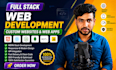 do ai software development, full stack website backend, front end developer