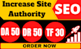 increase domain authority  50 ahrefs DR 50 trust flow tf 30