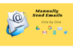send manually 200 emails in 12 hours