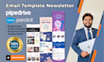 prepare html editable pardot and pipedrive email template newsletter