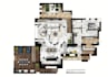 create a detailed colored floor plan for interior and real estate presentations