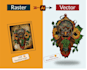 do vectorize, redraw, convert, recreate your raster logo