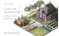create a hand drawn  landscape architectural sketch illustration