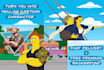 into the simpsons yellow cartoon character