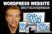 create a professional wordpress website in german