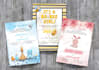 design baby birth poster, announcement or invitation cards