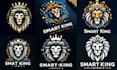 design a minimalistic lion head logo for your business and brand