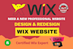 do professional full wix website design or redesign