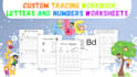 custom printable pages letter number tracing worksheets for children