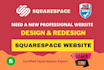 design or redesign squarespace website for ecommerce website
