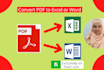 convert PDF to excel with manually typing and copy paste