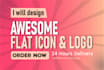 create awesome flat icon design