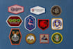 work for patch, sticker, stamp, label and logo design