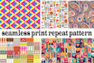 create amazing textile,fabric,watercolor seamless print repeat pattern