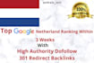 build da90 SEO dutch backlinks for google netherland ranking