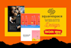 do squarespace website design, squarespace redesign, landing page