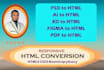convert PSD to HTML, ai, xd,figma to HTML with CSS bootstrap
