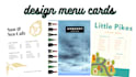 design cool and tasty looking menu cards