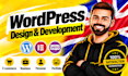 create a responsive wordpress website redesign, business website, peptide