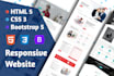 do HTML CSS bootstrap responsive website design