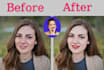do skin retouching and edting