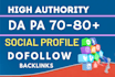 build social media SEO profile backlinks link building