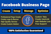 create, fix or optimize and setup facebook business page