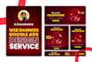 create web banner design, web slider, header, google display banner ads design