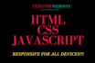design responsive website with semantic HTML, modern CSS and javascript