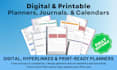 design customize calendar, planners, journals, ebooks, and stationery