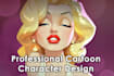 design a professional cartoon character
