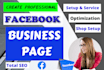 set up, optimize and manage facebook business page