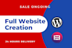 create full website design redesign with elementor wordpress