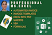make excel automated invoices, pos, macros and vba