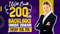 do 200 unique domain high da pa blog comments