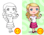 draw a cute chibi lineart