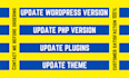 update PHP version update wordpress version and plugins