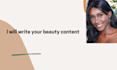 write beauty content for your articles and blogs