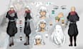illustrate anime character sheet in best detail