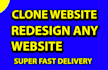copy clone website or design and develop custom wordpress websites from scratch