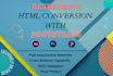 convert psd to html xd to html  figma to html responsive bootstrap5