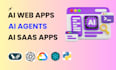 develop modern ai web apps in react js, node js and next js
