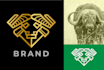 make a modern monoline animal logo