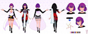 draw a character reference sheet for you